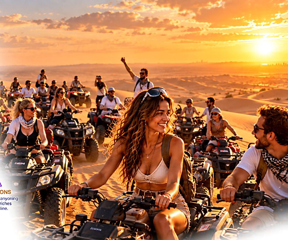 Randonnée en quad dans les dunes au coucher du soleil